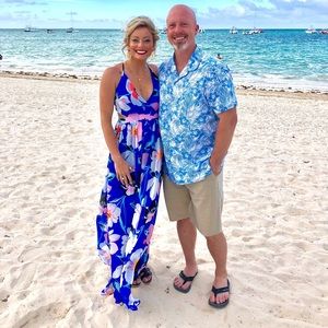 Blue express dress size small